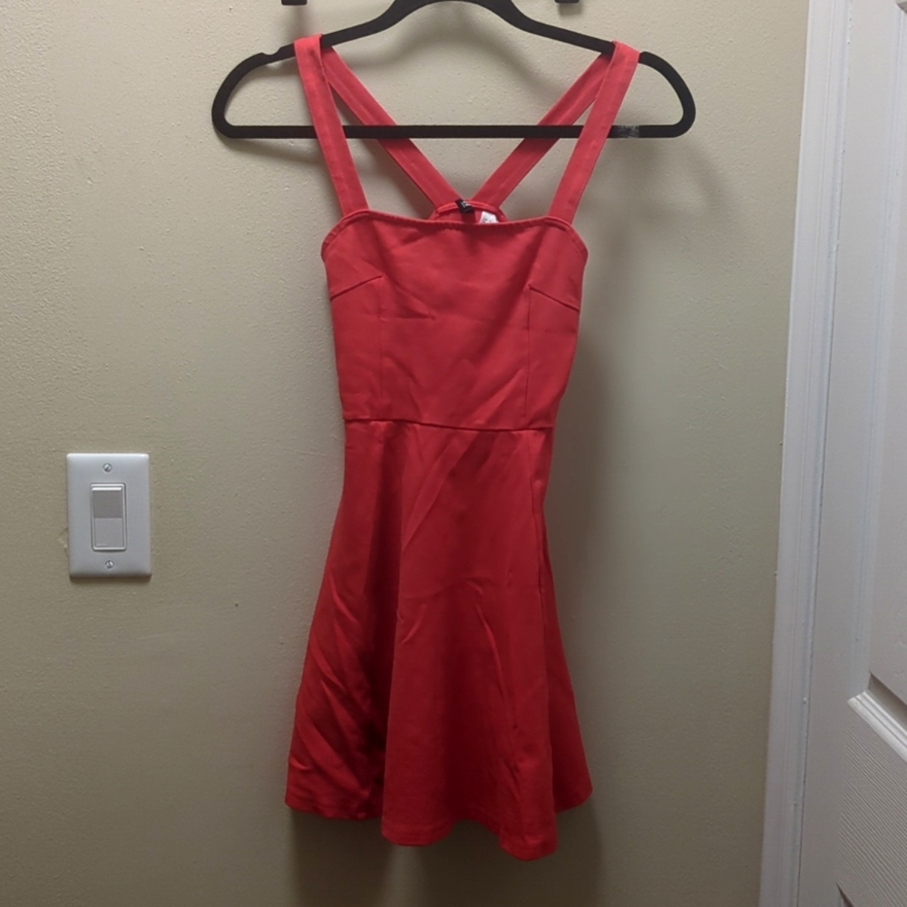 Coral skater dress